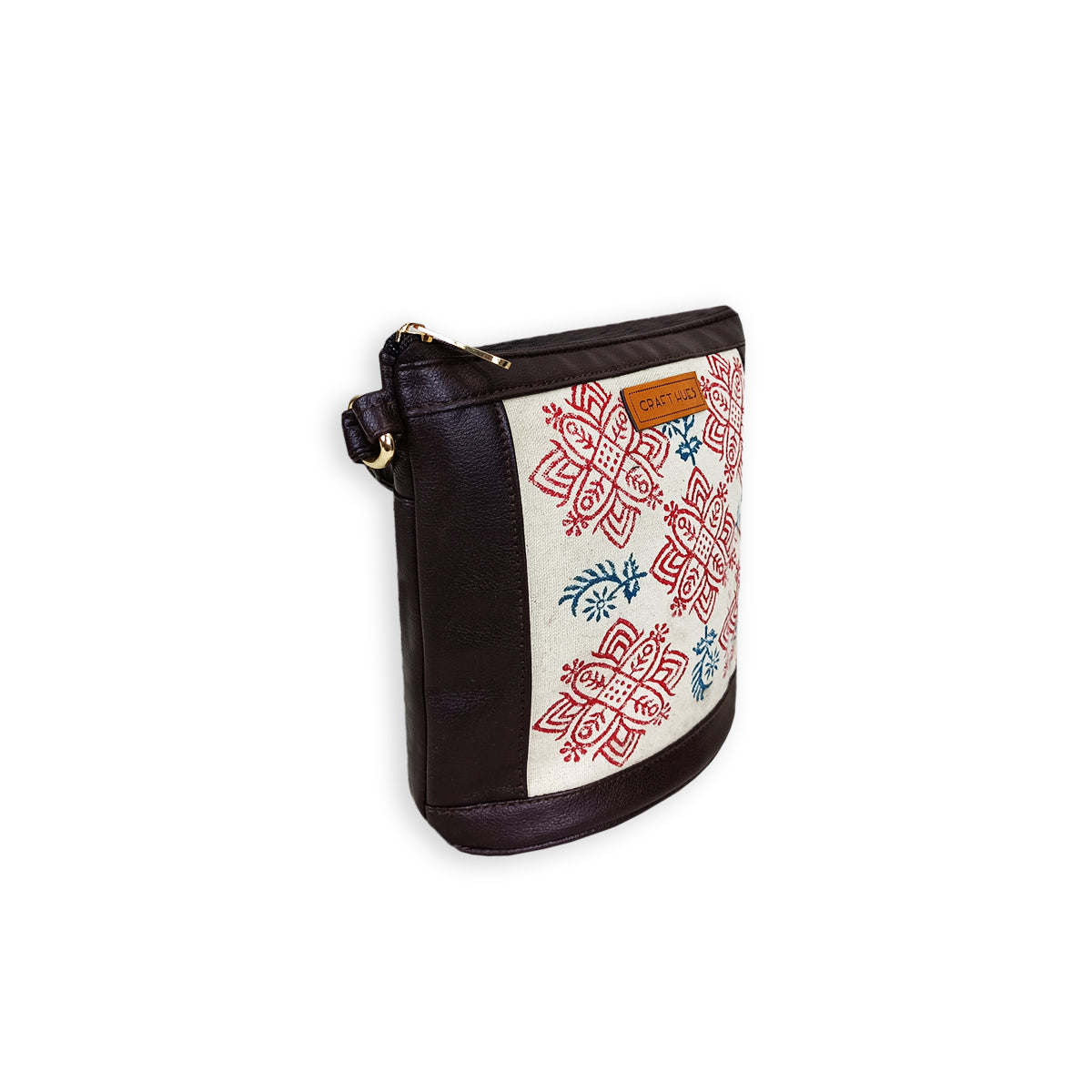 Rangoli Block-Printed Bucket Sling Bag