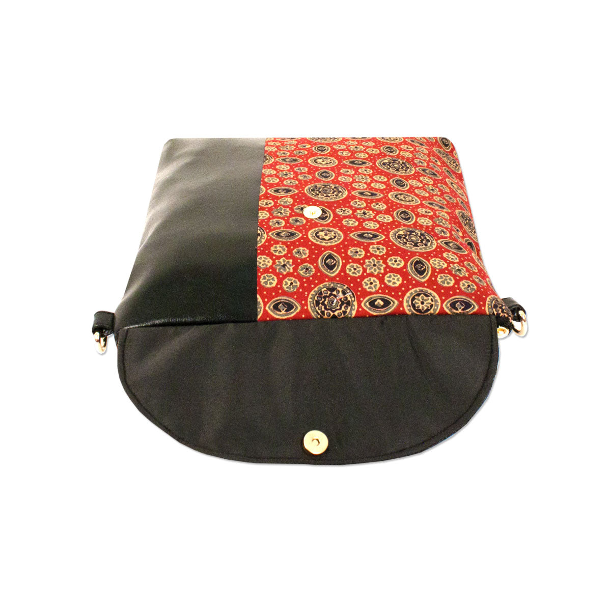 Red Ajrakh Printed Messenger Bag