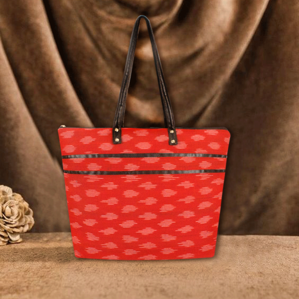 Royal Red Ikat Office Bag