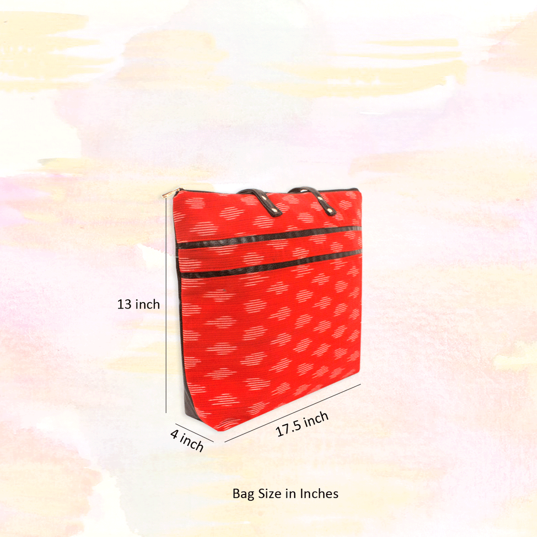 Royal Red Ikat Office Bag