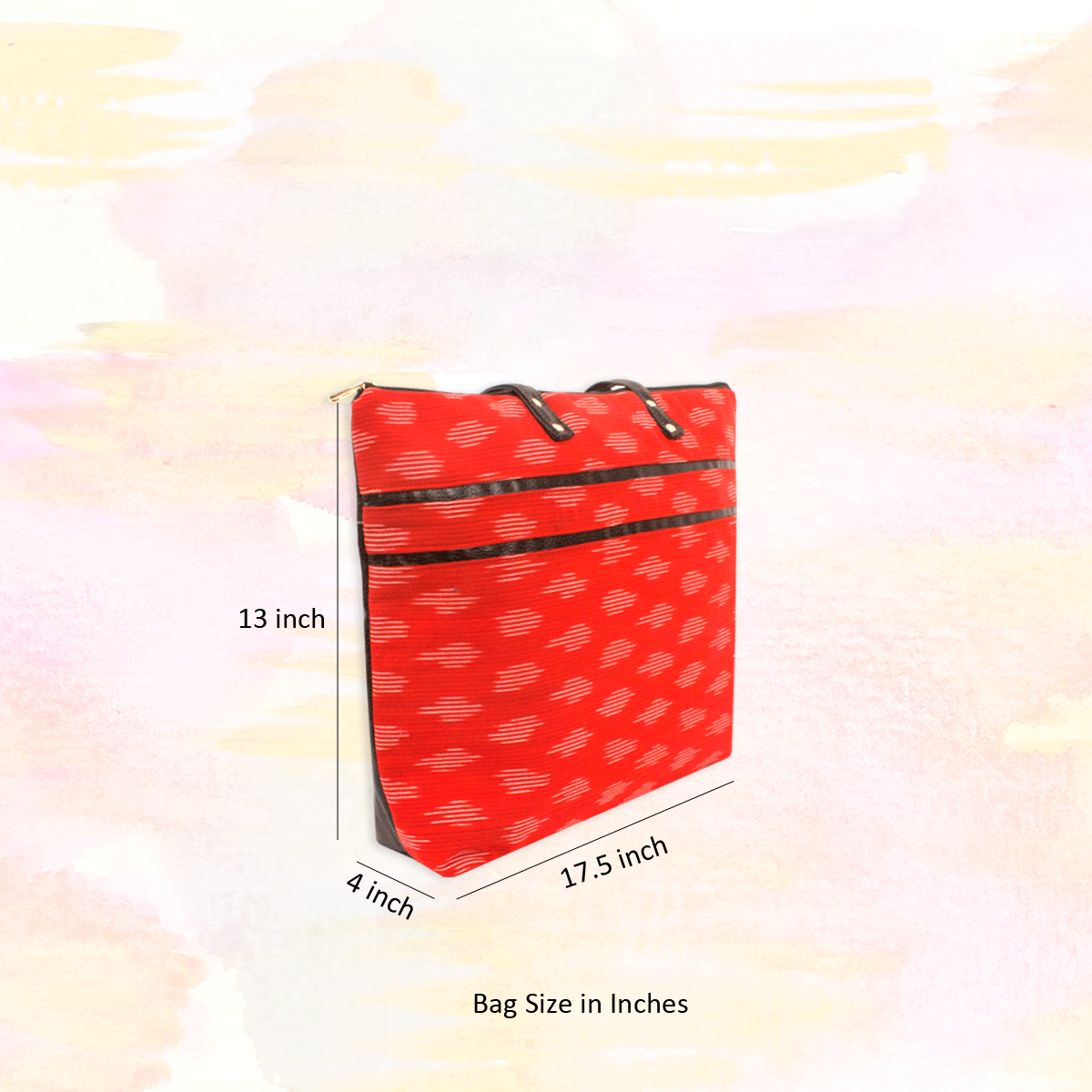 Royal Red Ikat Office Bag