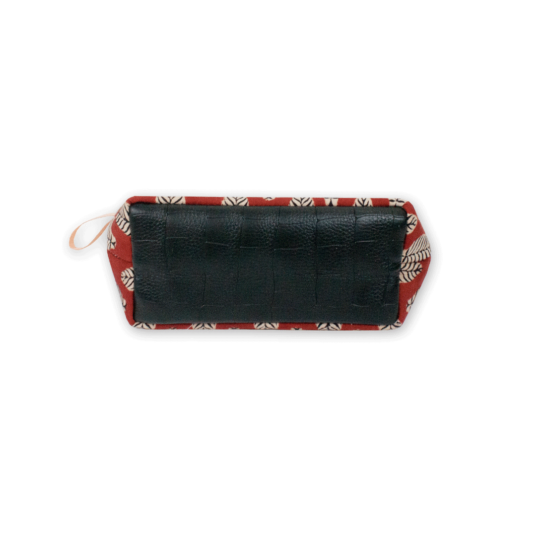 Red Leaves Block Printed Pouch