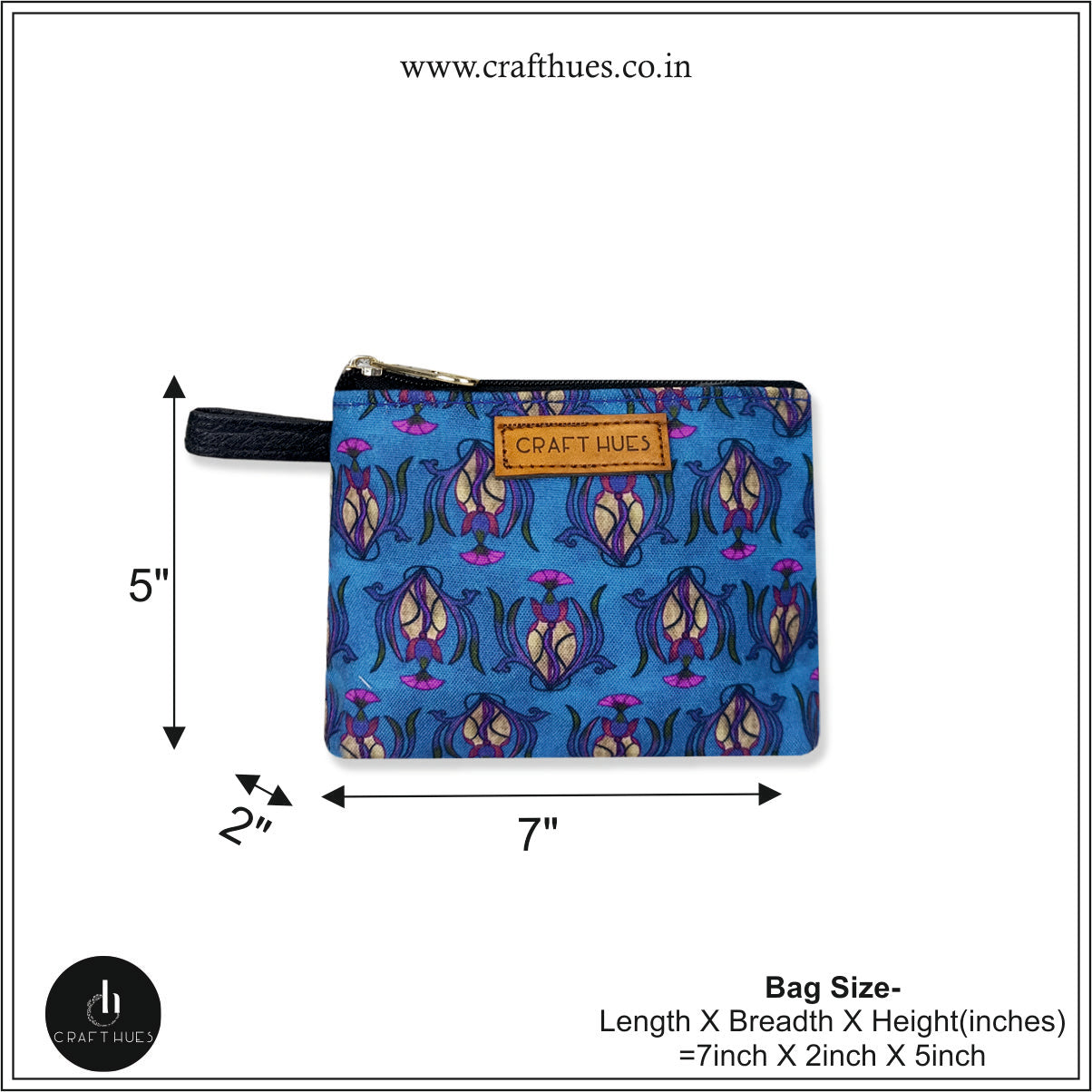 Blue Garden Art Nouveau Multi-purpose Pouch