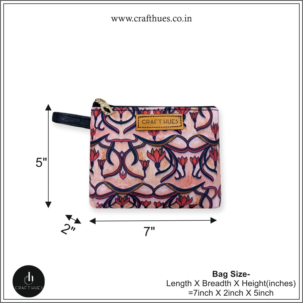 Red Tulip Art Nouveau Multi-purpose Pouch