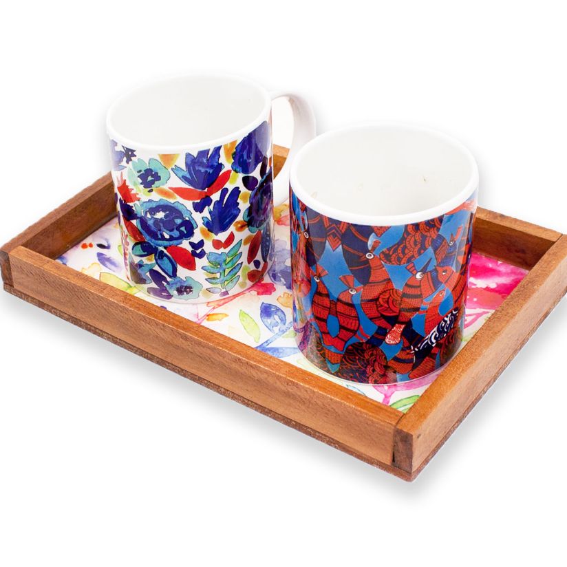 Summer Garden Small Rectangle Serving Tray