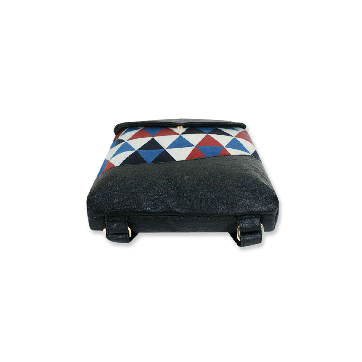 Triangles Block-printed Backpack