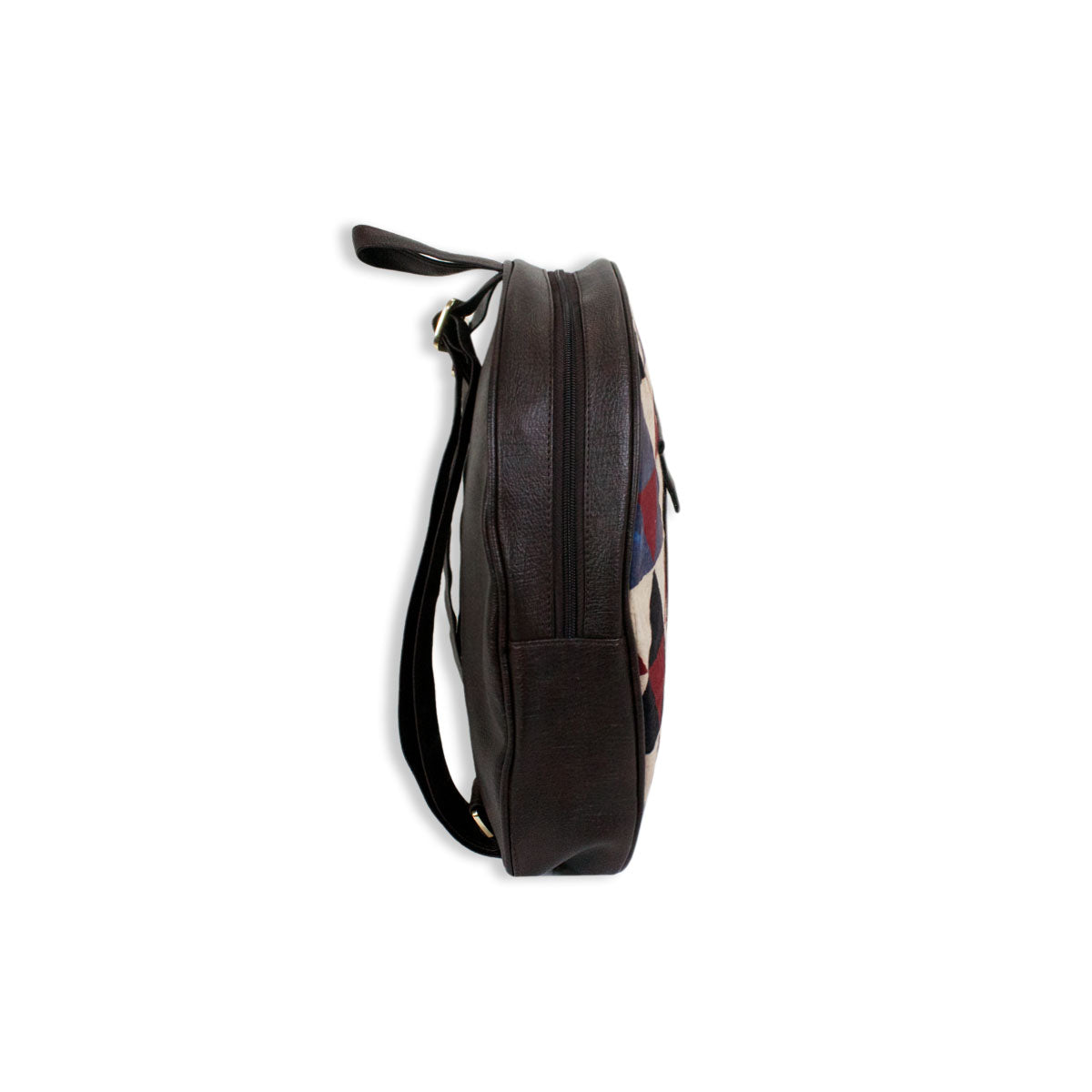 Triangle Maze Block-printed Backpack