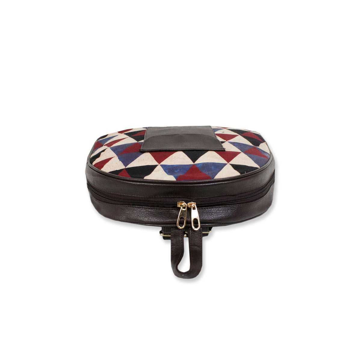 Triangle Maze Block-printed Backpack