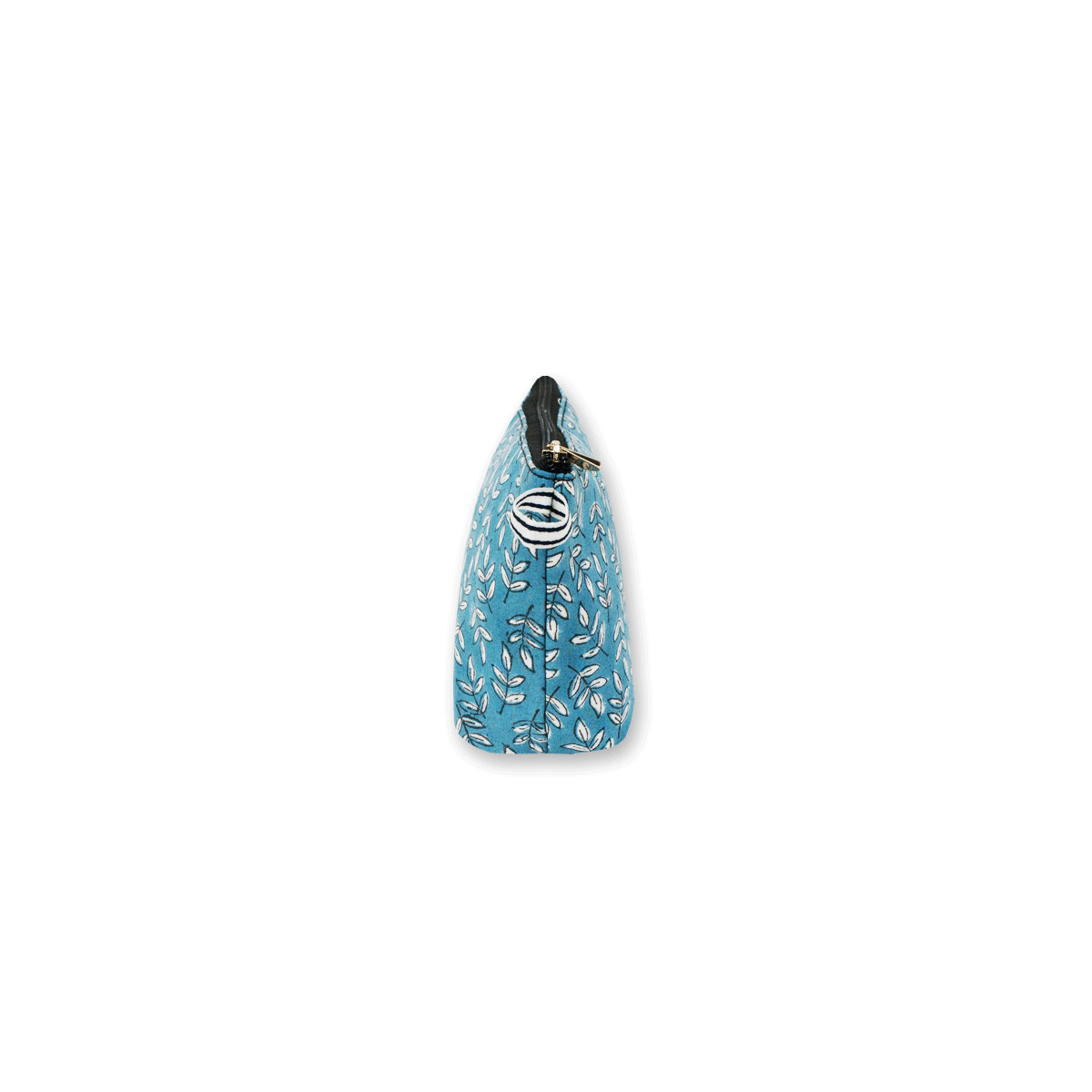 Blue Garden Block Printed Pouch