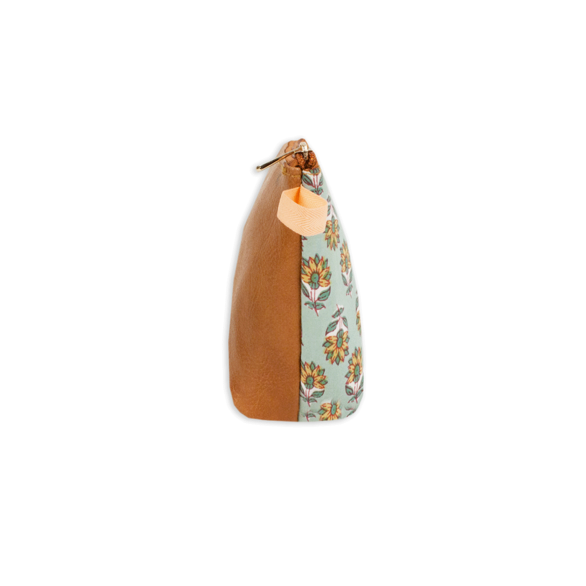 Yellow Buta Block Printed Pouch