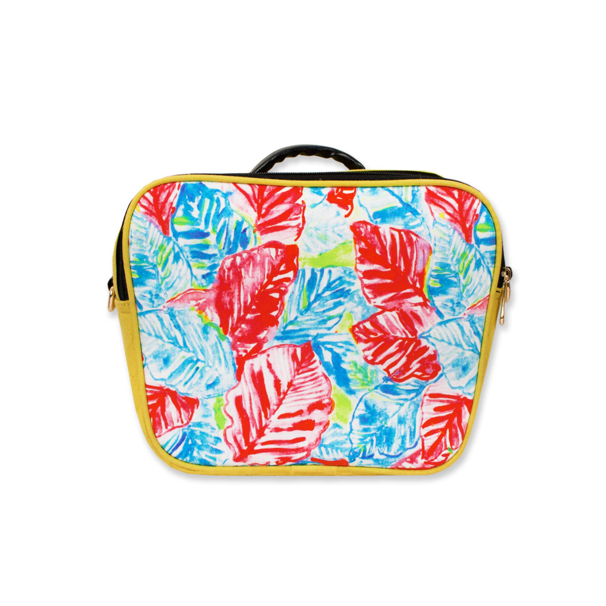 Yellow Flowers Double Side Print Box Sling Bag