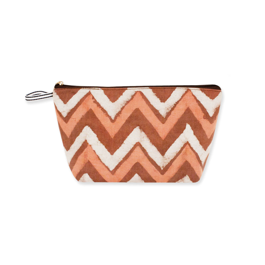 Zig Zag Block Printed Pouch
