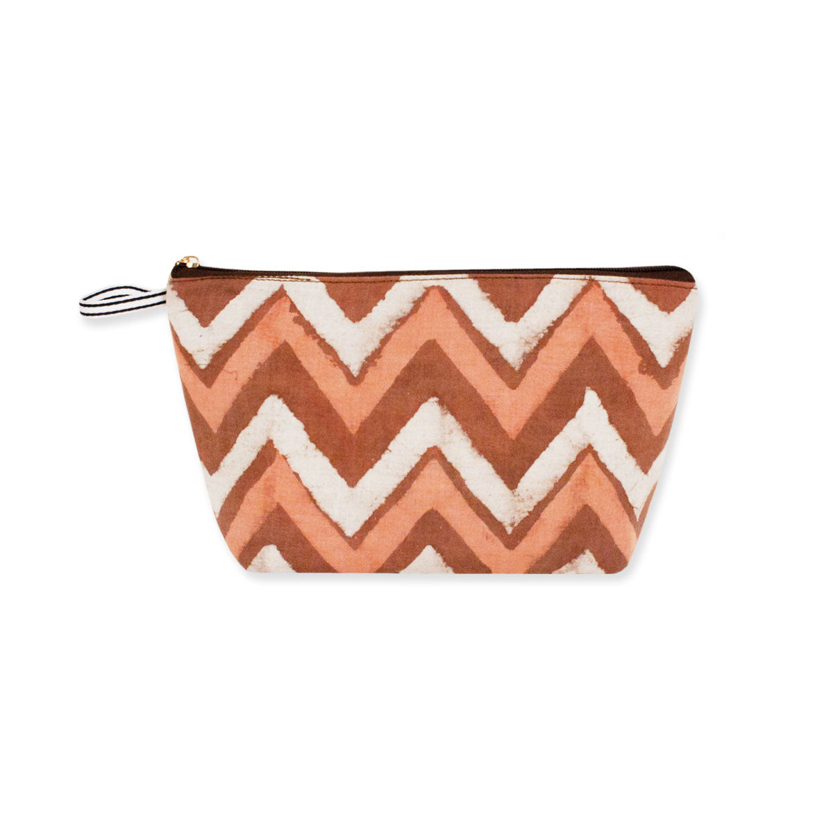 Zig Zag Block Printed Pouch
