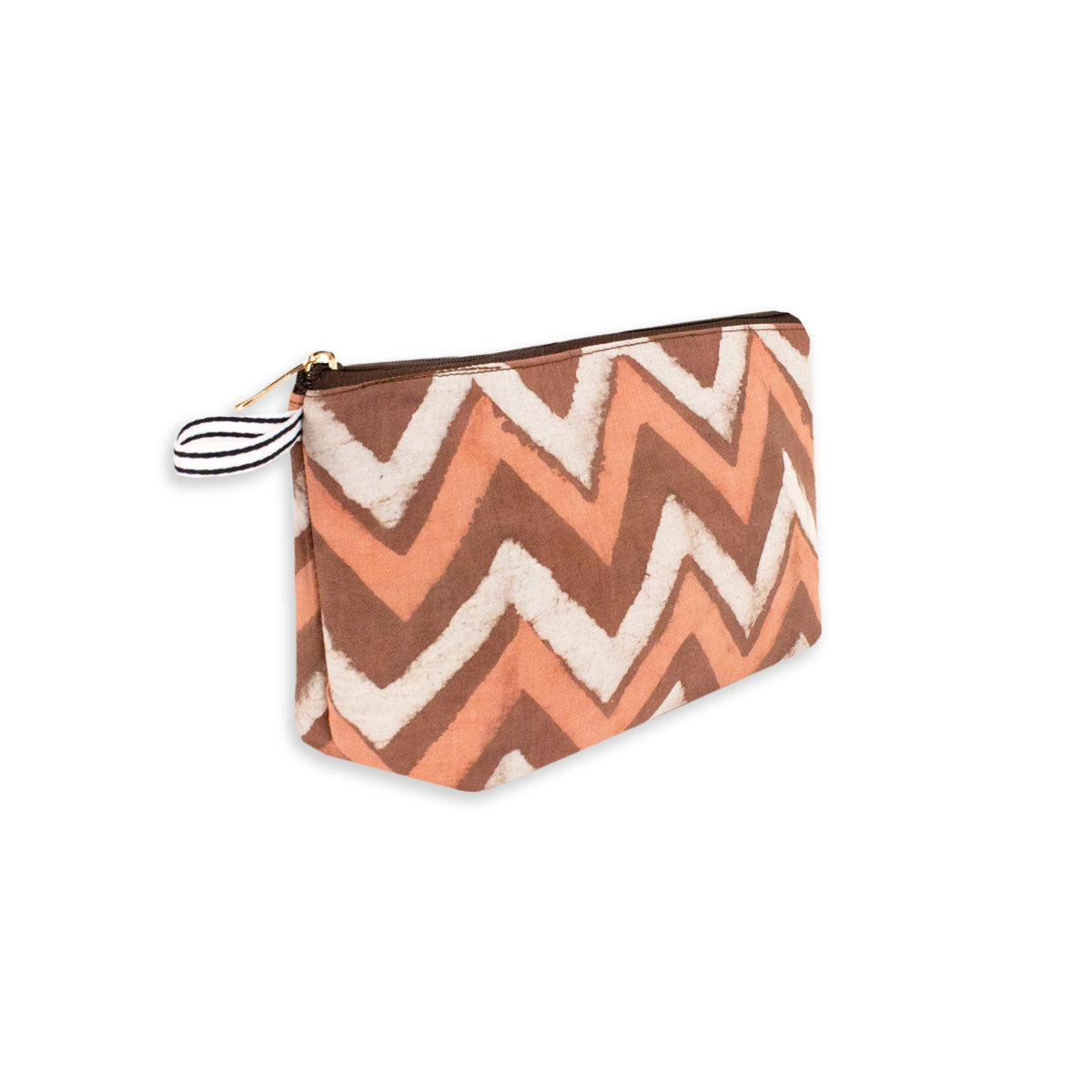 Zig Zag Block Printed Pouch