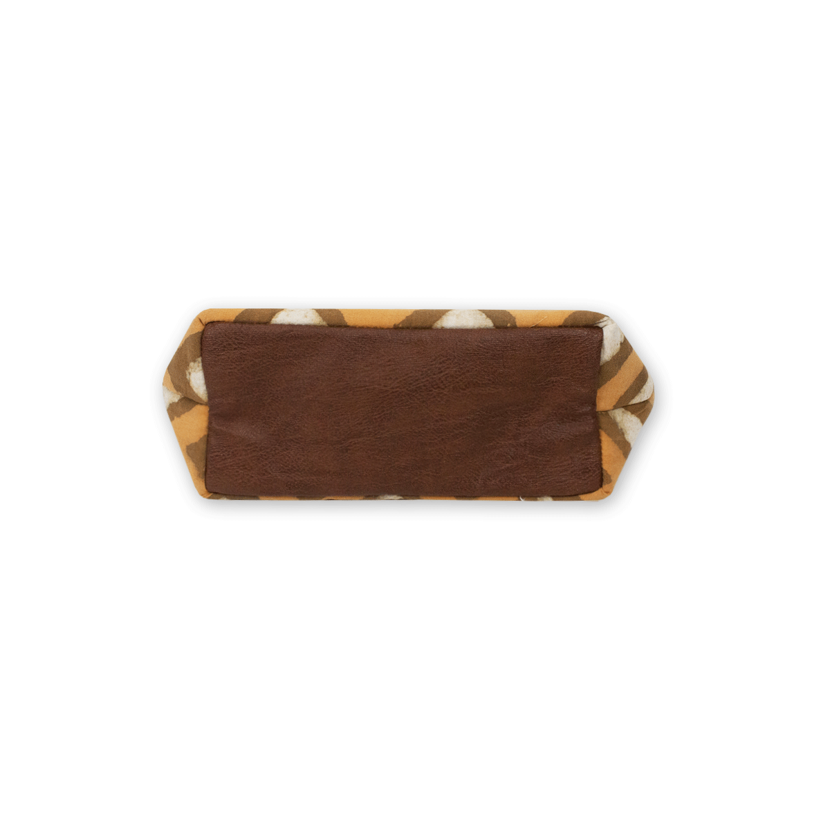 Yellow Zig-Zag Block Printed Pouch