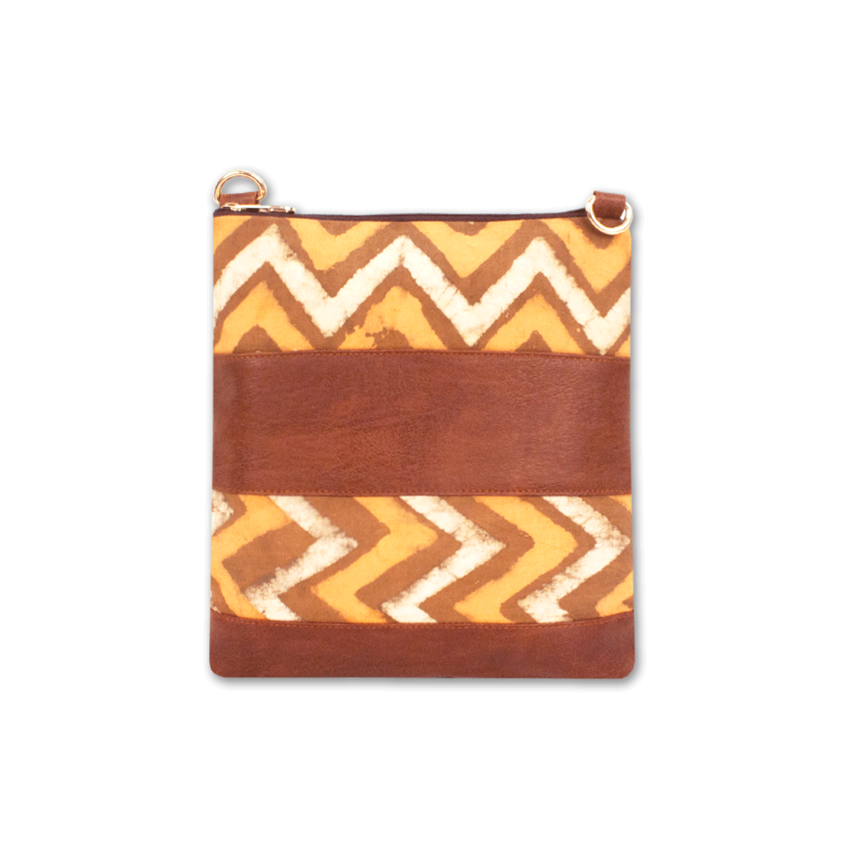 Zig zag Block Printed Sling Bag