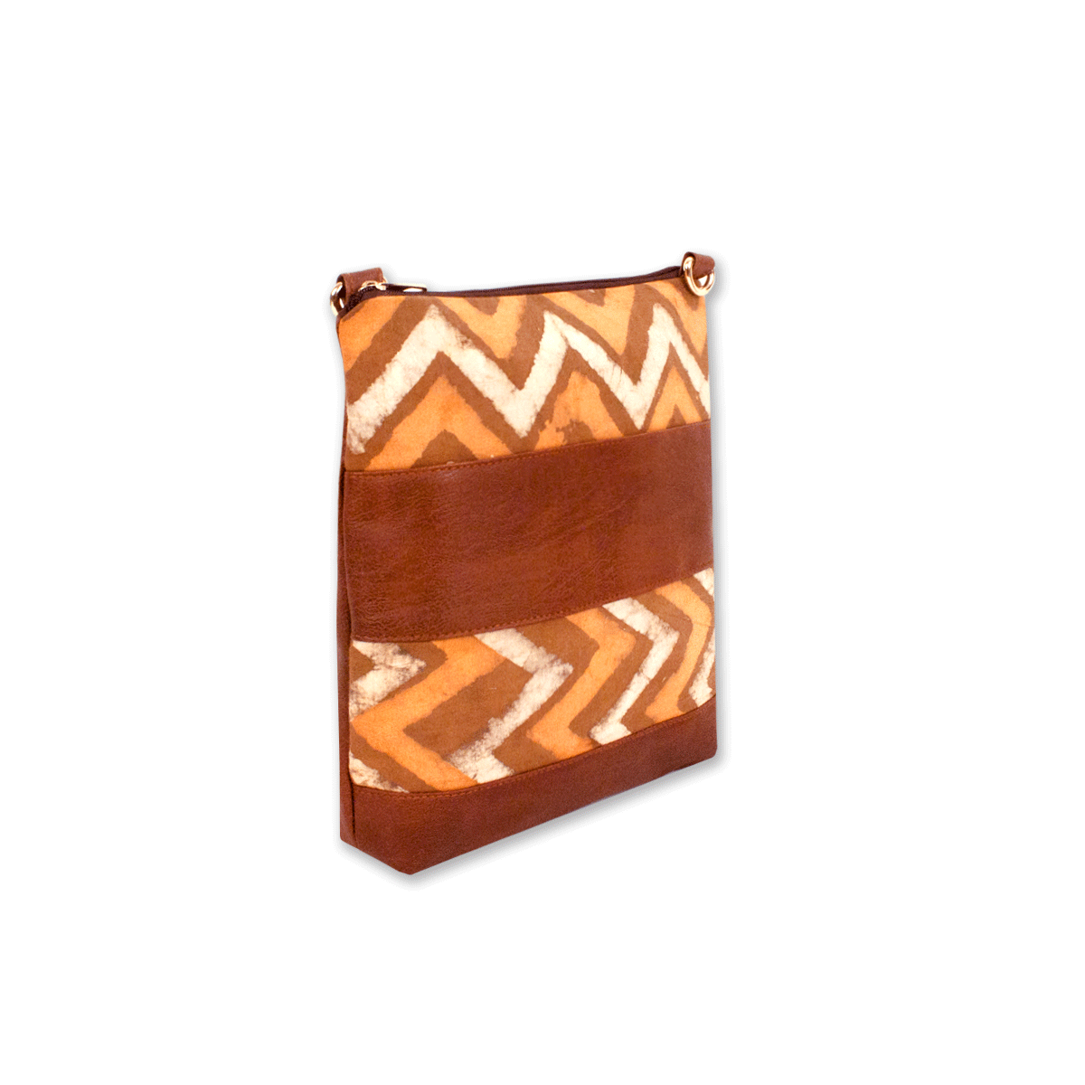 Zig zag Block Printed Sling Bag