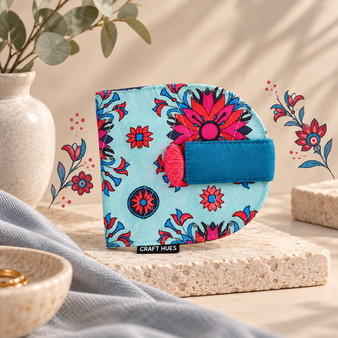 Semi-Oval 2 Flap Wallet