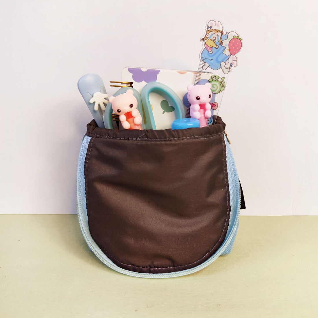 Peach-Purple Tile Pencil Pouch Combo