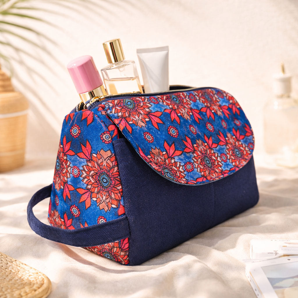 Multi-purpose Organizer- Blue-Maroon Tile