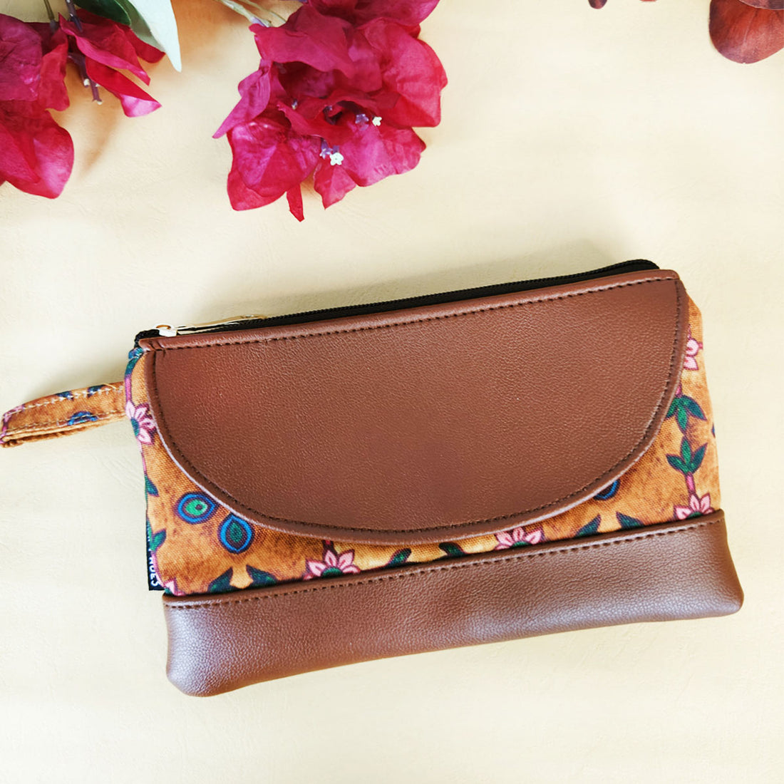 Leather Flap Wallet-Mustard Mughal