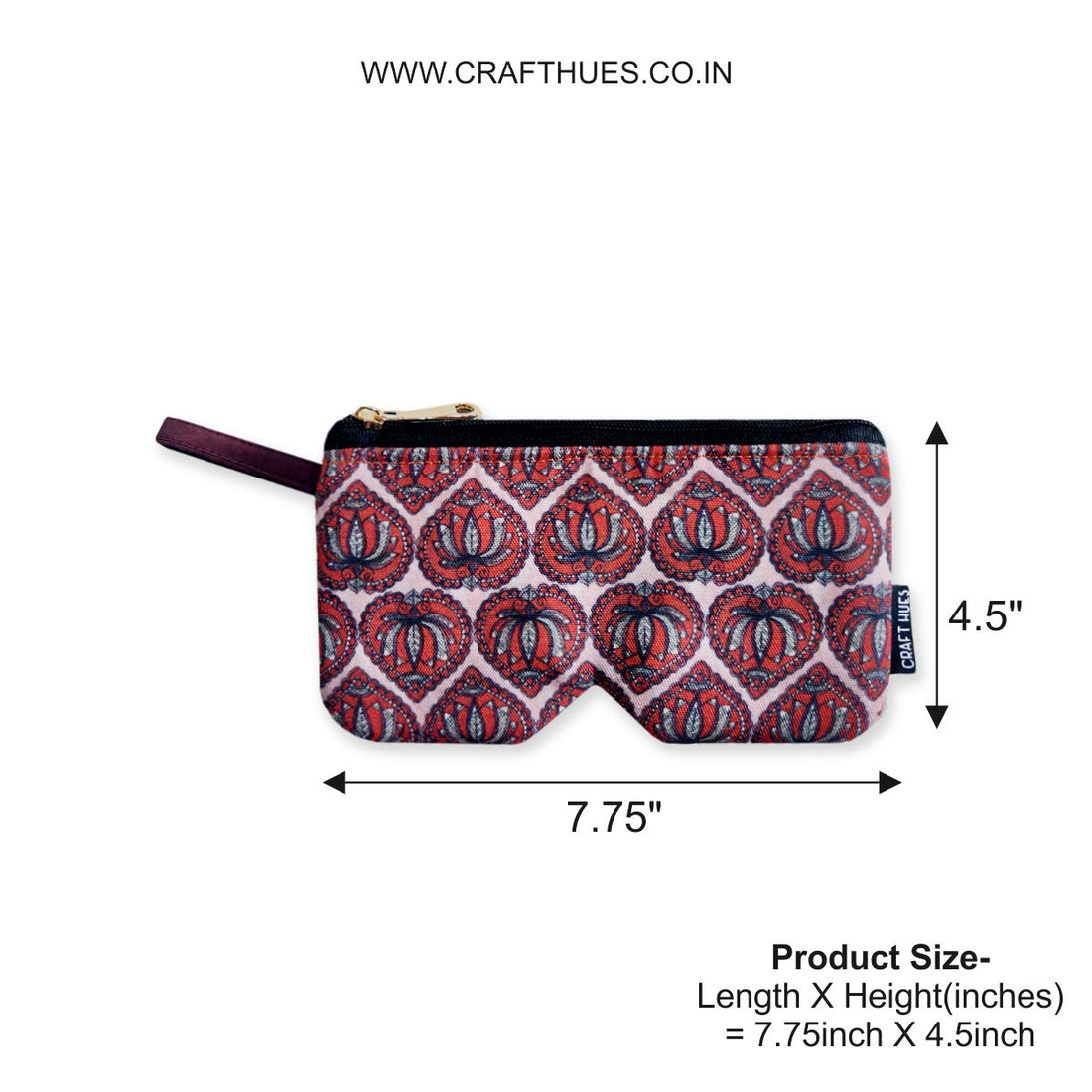 Eyewear/Sunglass Case-Madhubani Red Lotus