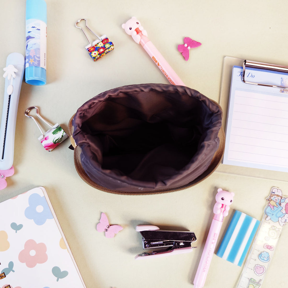 Sea-Green Tile Pencil Pouch Combo