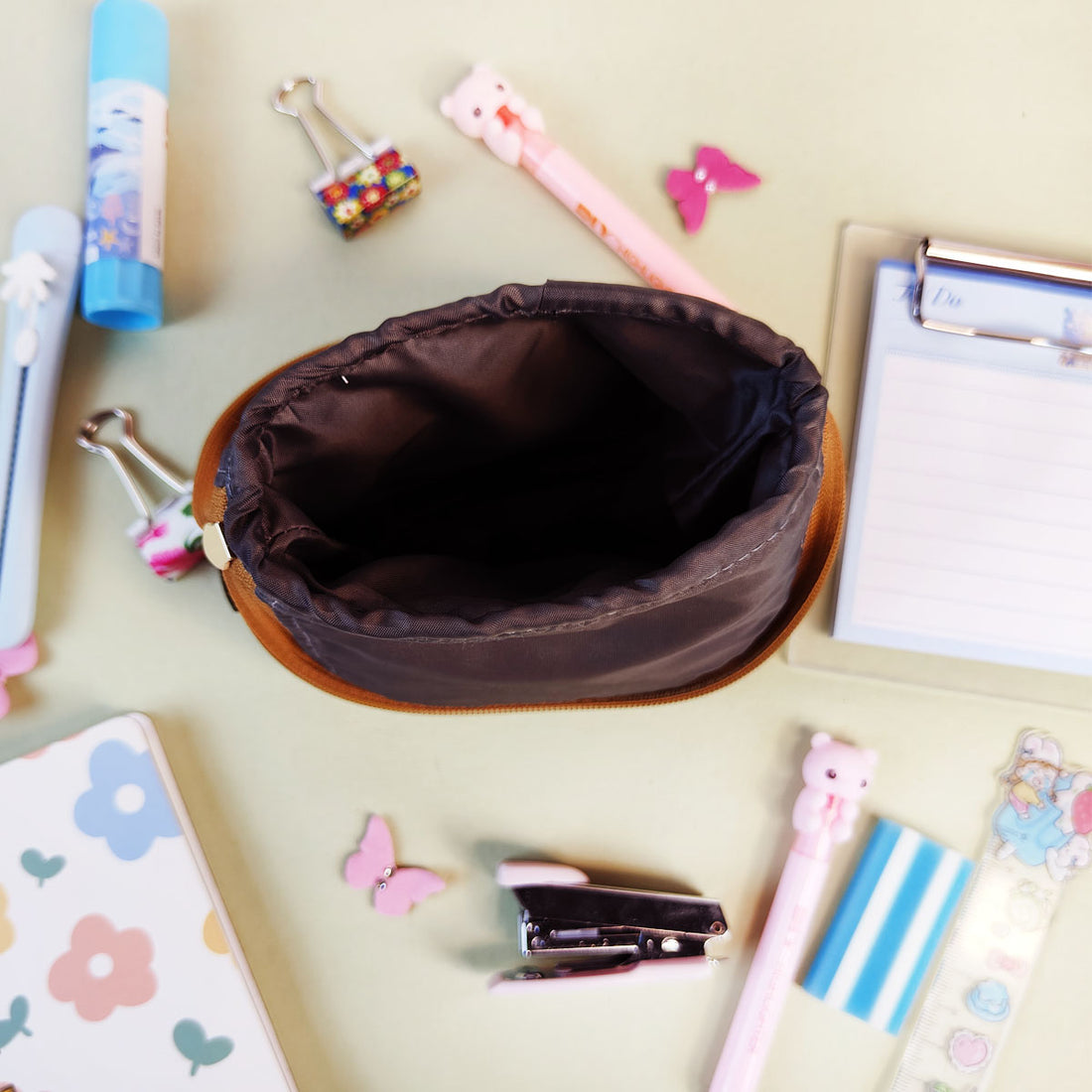 Pink Tile Pencil Pouch Combo