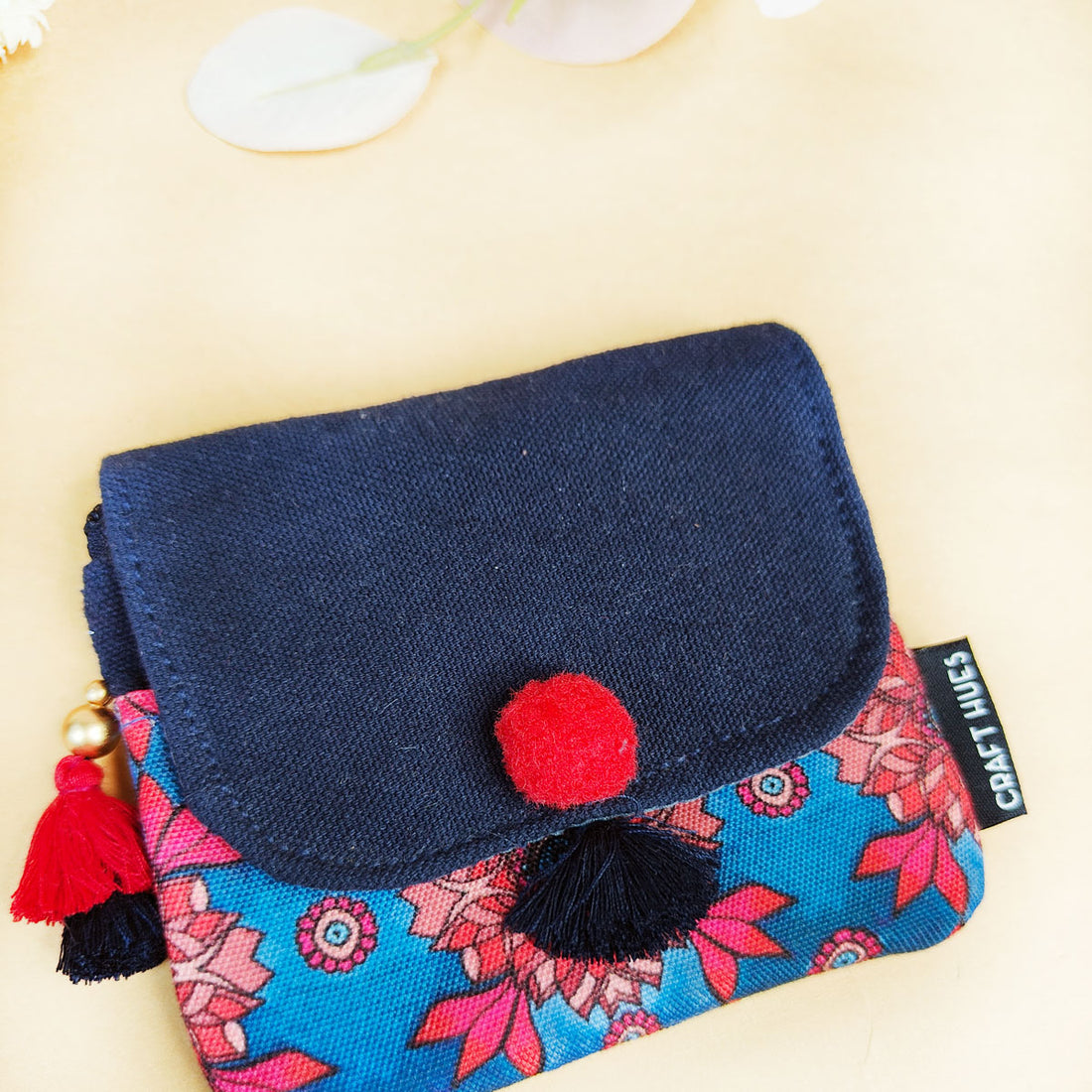 Mini Flap Wallet- Green & Blue