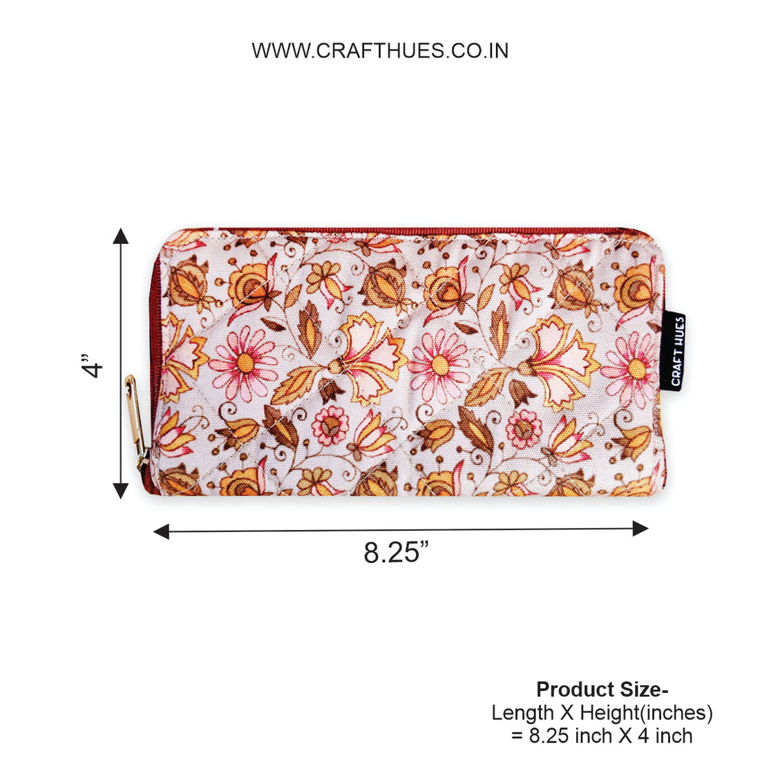 Quilted Slim Wallet- Orange Paradize