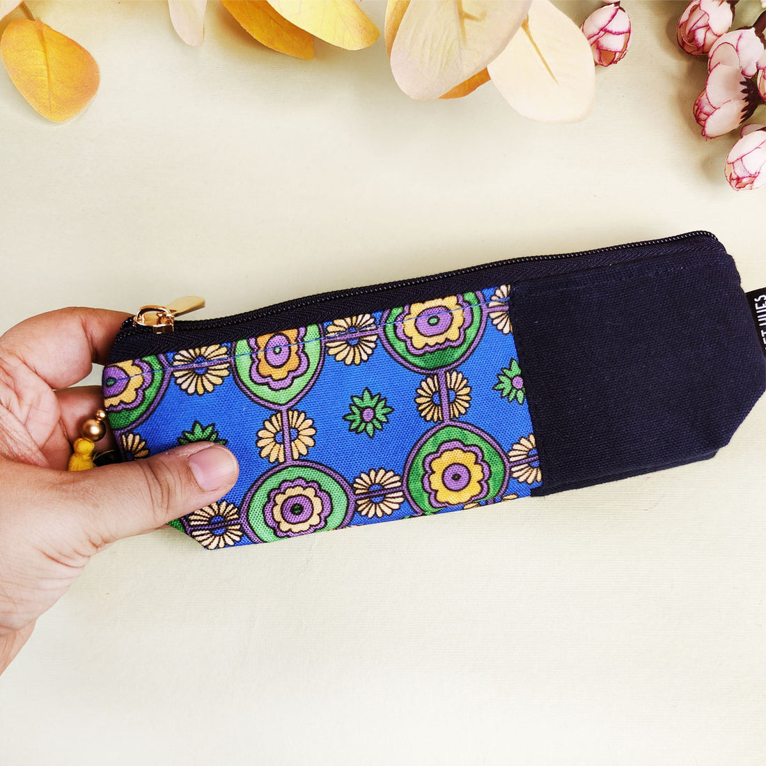Blue-Green-Brown Tile Pencil Pouch Combo