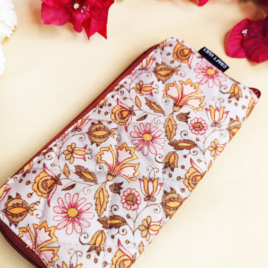 Quilted Slim Wallet- Orange Paradize