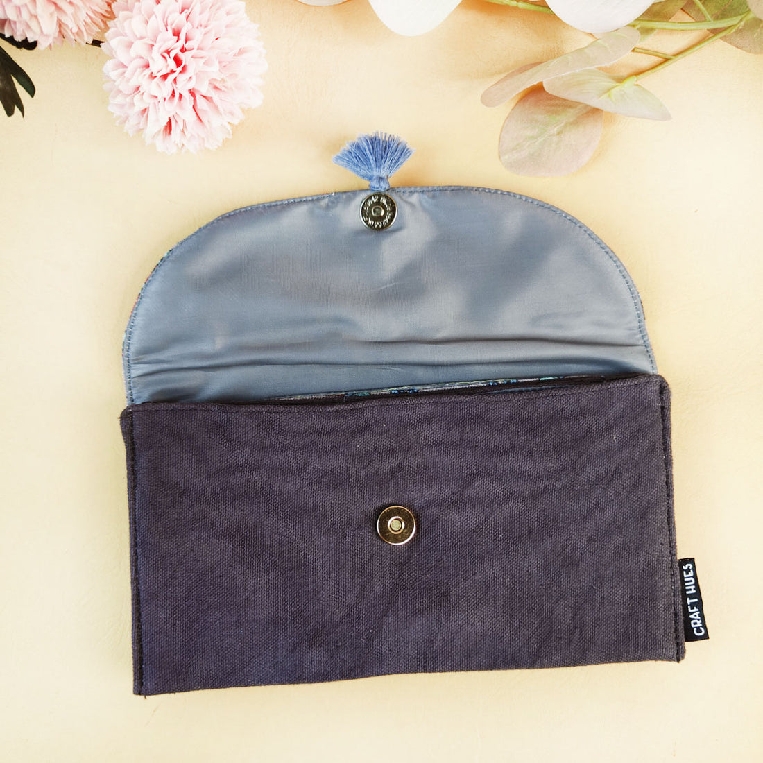 5 Pocket Long Wallet-Gond Grey Bird