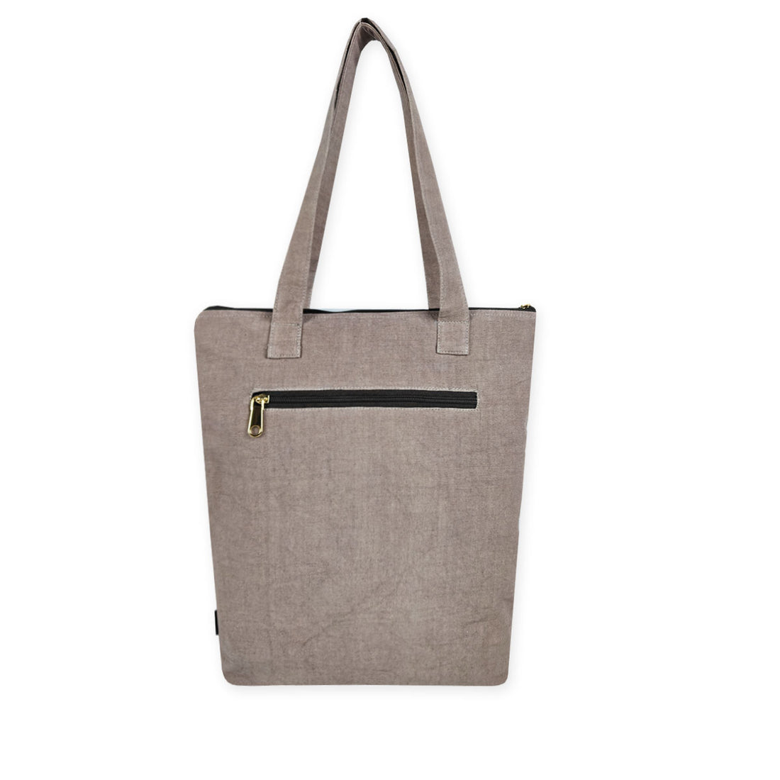 Grey Madhubani Flap Tote Bag