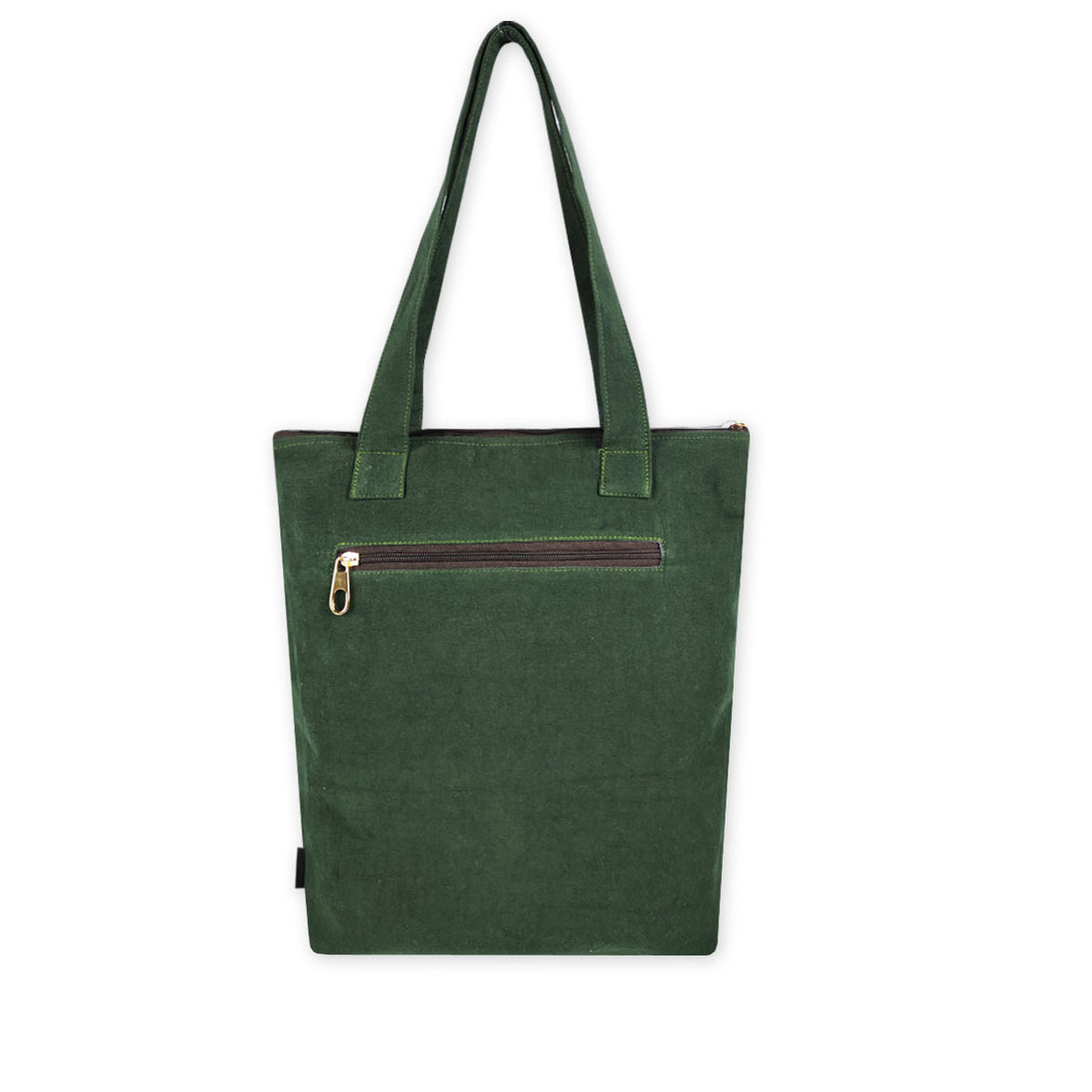 Green Knot Flap Tote Bag