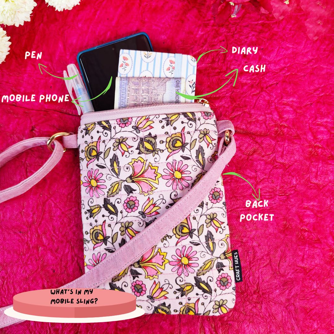 Quilted Mobile Sling-Pink Paradize