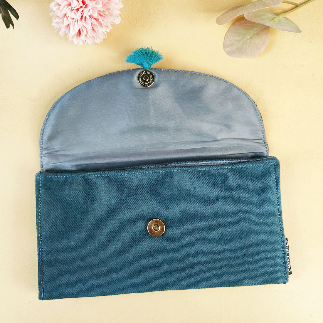 5 Pocket Long Wallet-Gond Teal Turtle