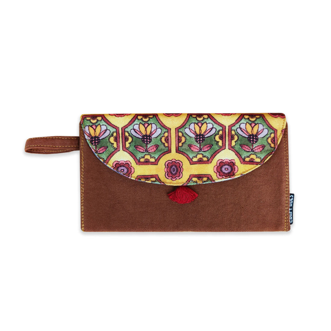 5 Pocket Long Wallet-Mustard Green Tile