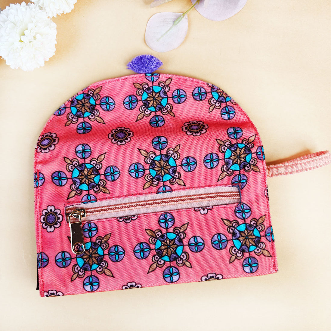 5 Pocket Long Wallet-Peach Garden