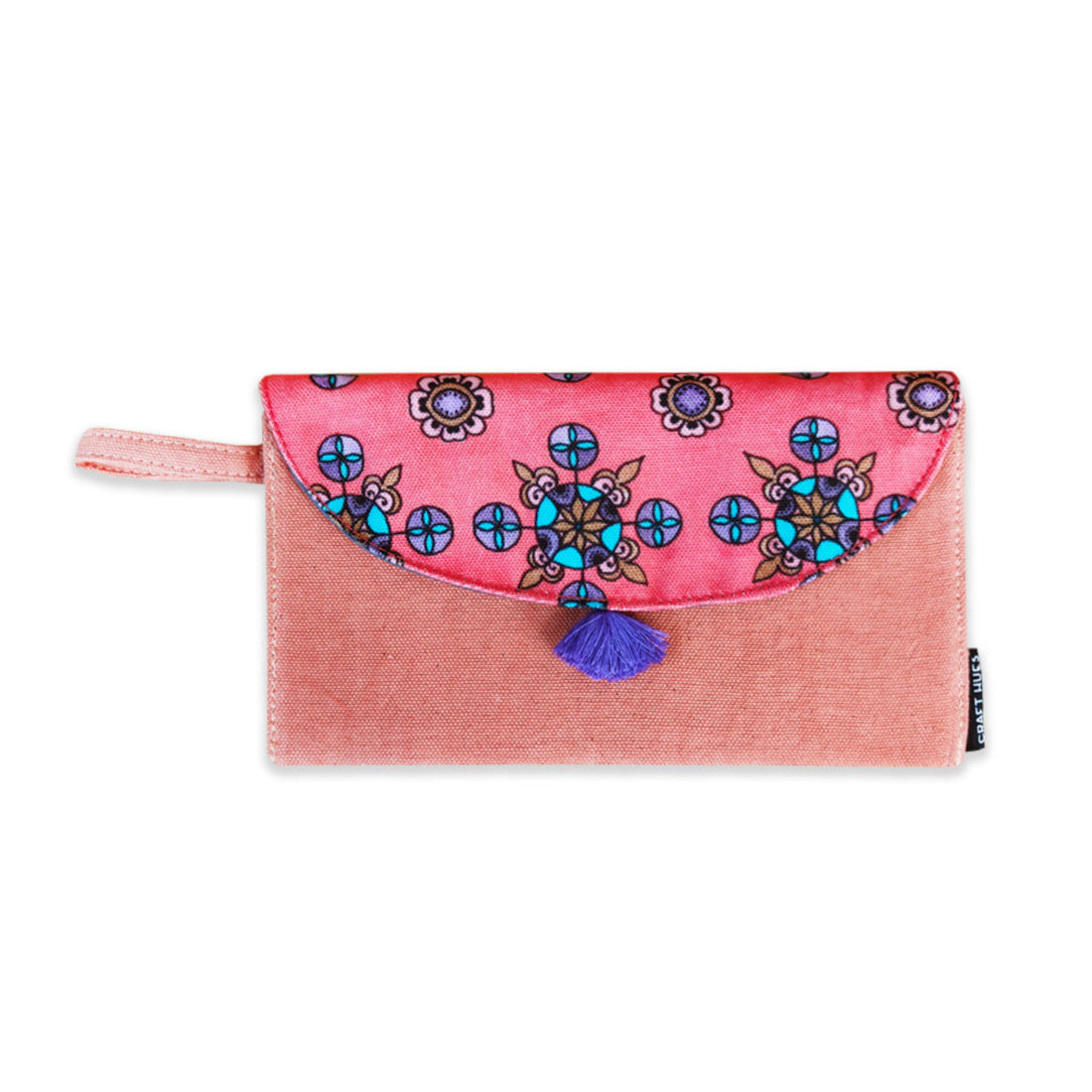 5 Pocket Long Wallet-Peach Garden