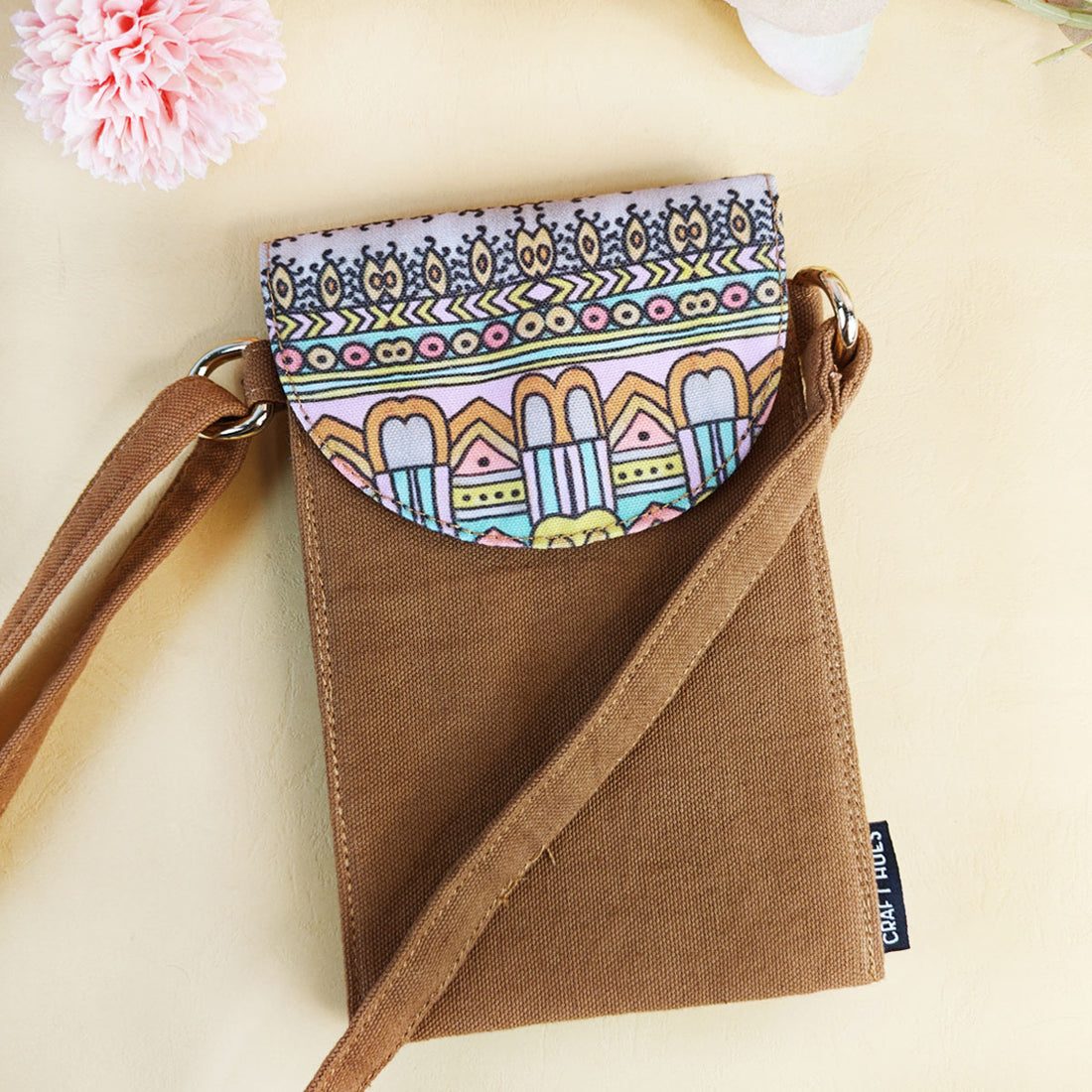 5Pocket Sling-Aqua Abstract Godna Art