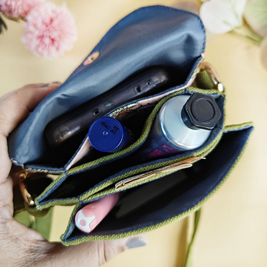 5 Pocket Sling-Olive Godna Art