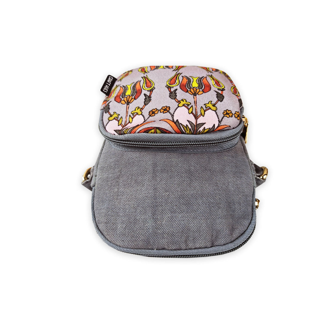 Front Pocket Sling- Grey Persian Floral