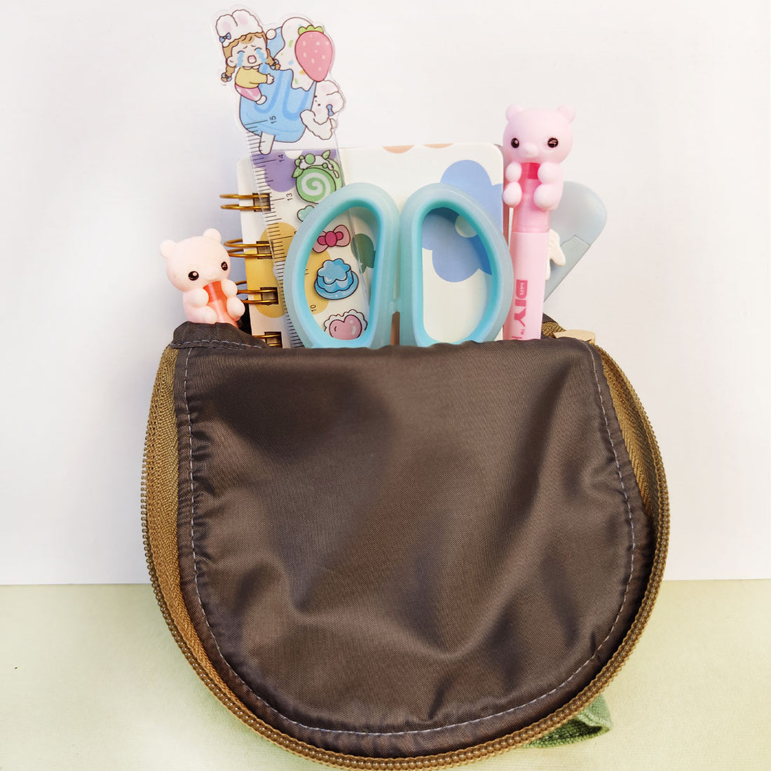 Sea-Green Tile Pencil Pouch Combo
