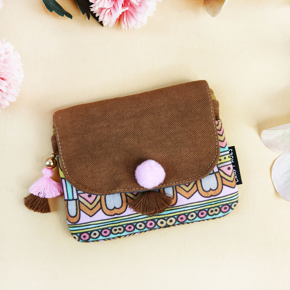 Aqua Abstract Godna Mini Wallet