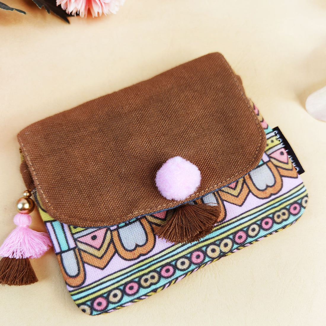 Aqua Abstract Godna Mini Wallet