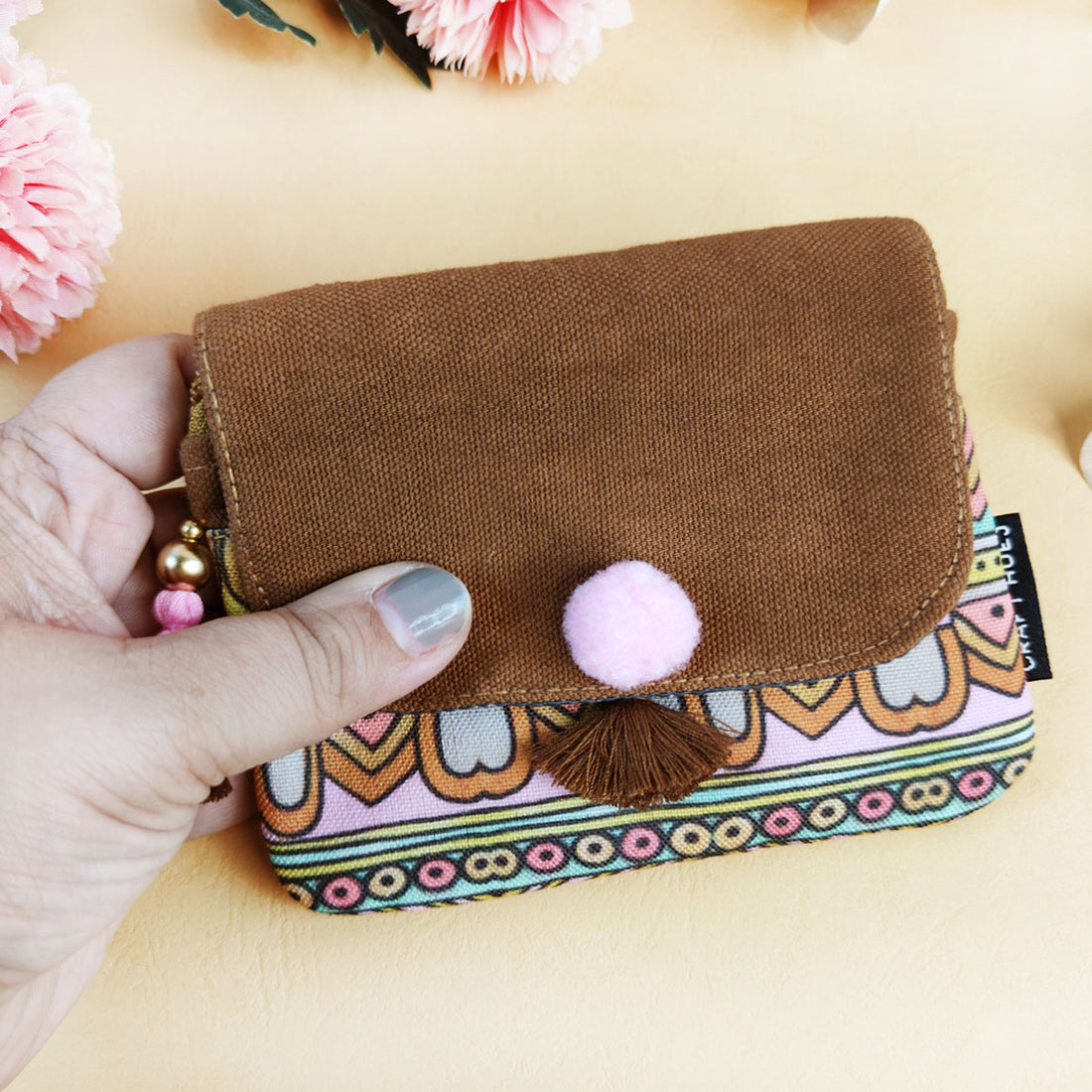 Aqua Abstract Godna Mini Wallet