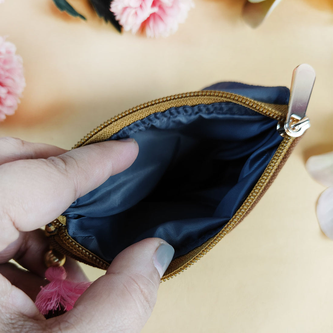 Aqua Abstract Godna Mini Wallet