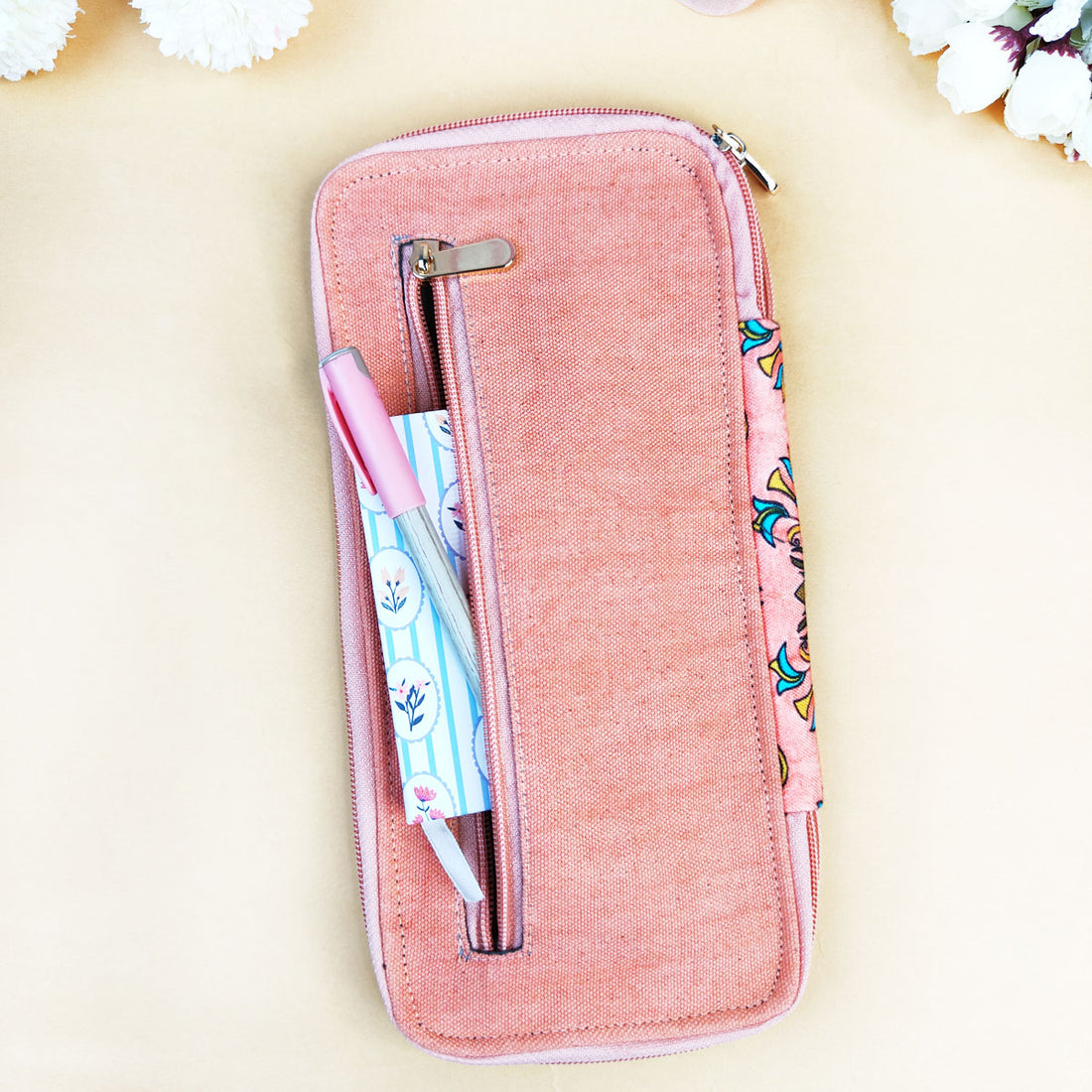 Bank Organizer- Peach Aqua Tile