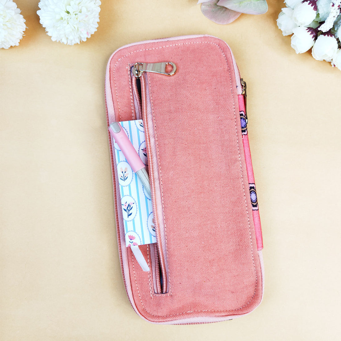 Bank Organizer- Peach Purple Tile